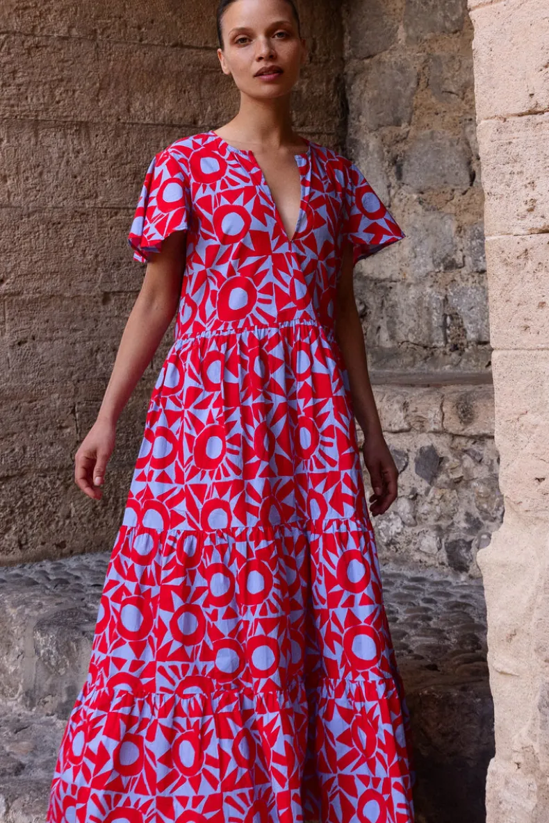 V-Neck Maxi- Eclipse Red