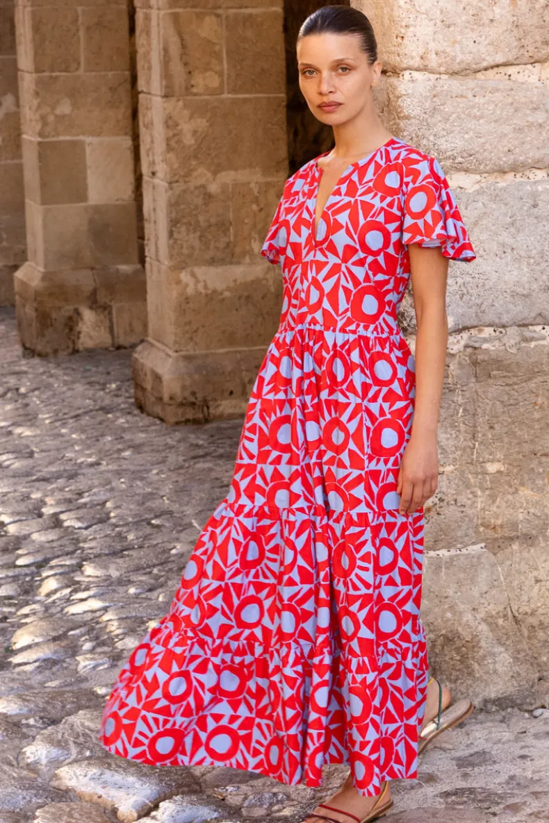 V-Neck Maxi- Eclipse Red