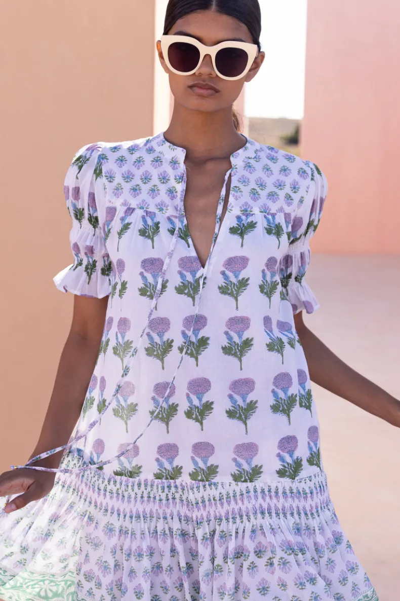 Smocked Drop Mini- Bloom Lilac