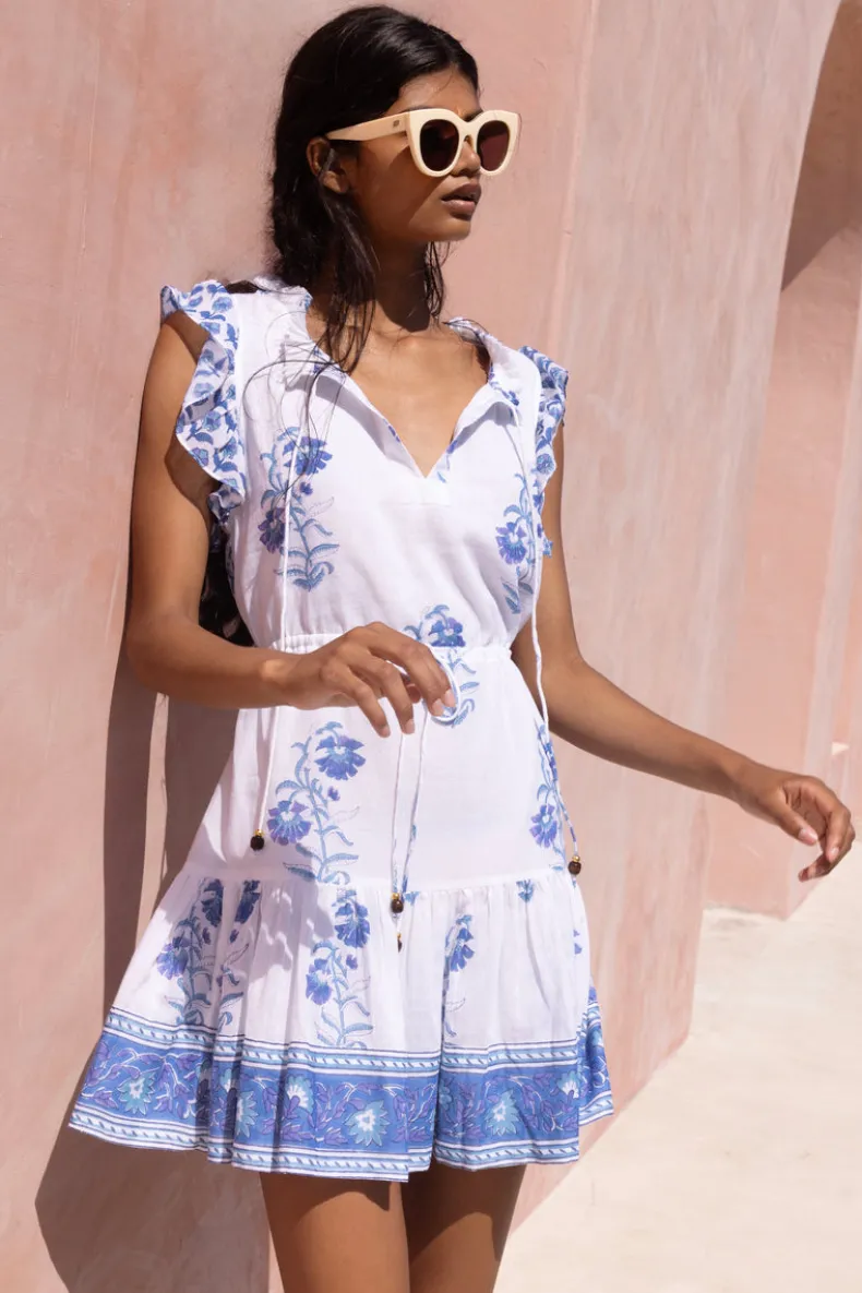 Cinched Flirty Short- Salvia Blue