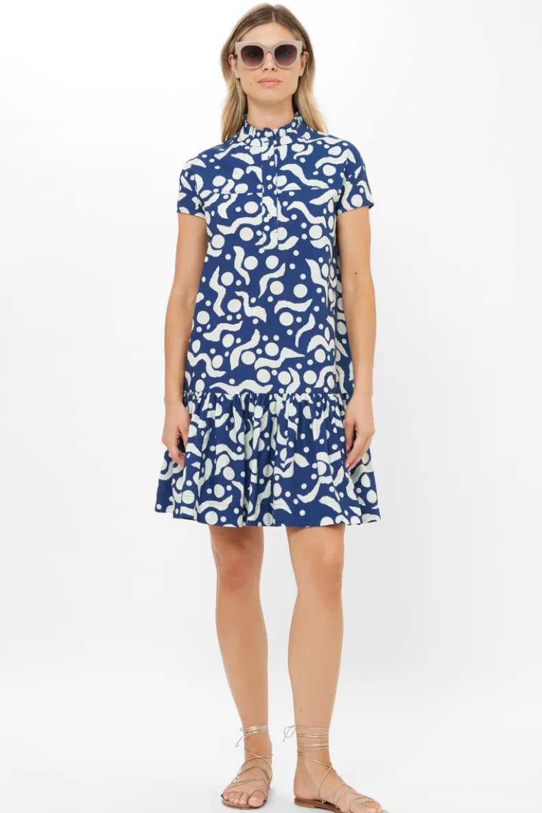 Cap Sleeve Mini- Acadia Navy