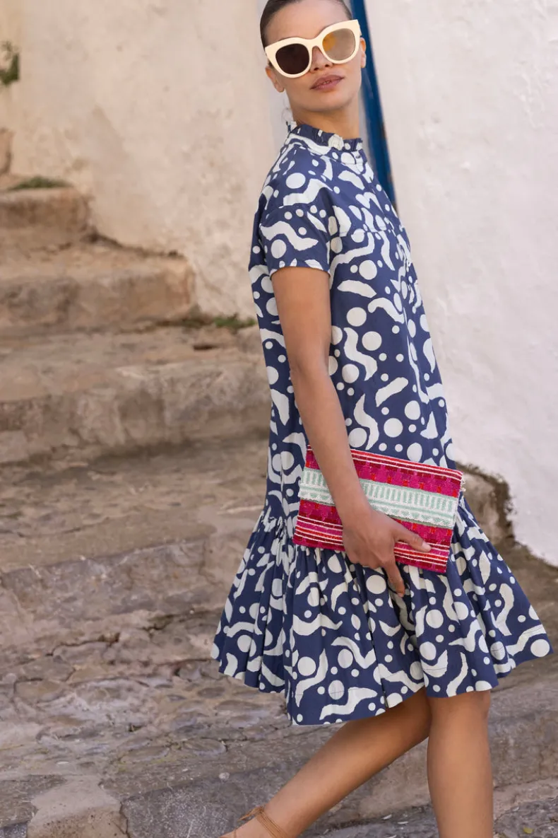 Cap Sleeve Mini- Acadia Navy