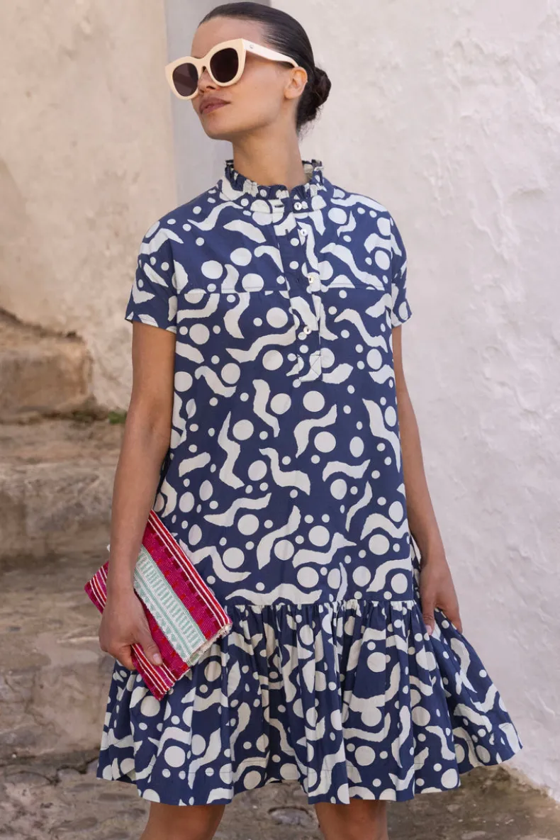 Cap Sleeve Mini- Acadia Navy