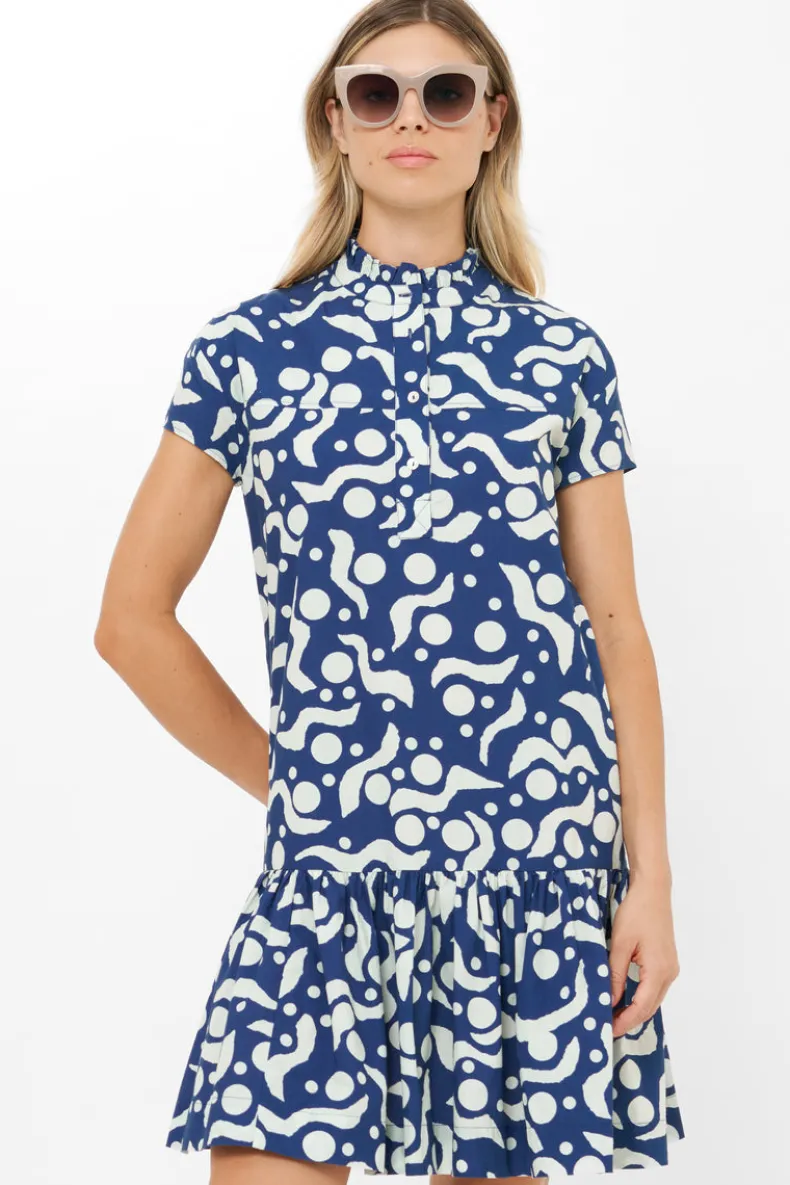 Cap Sleeve Mini- Acadia Navy