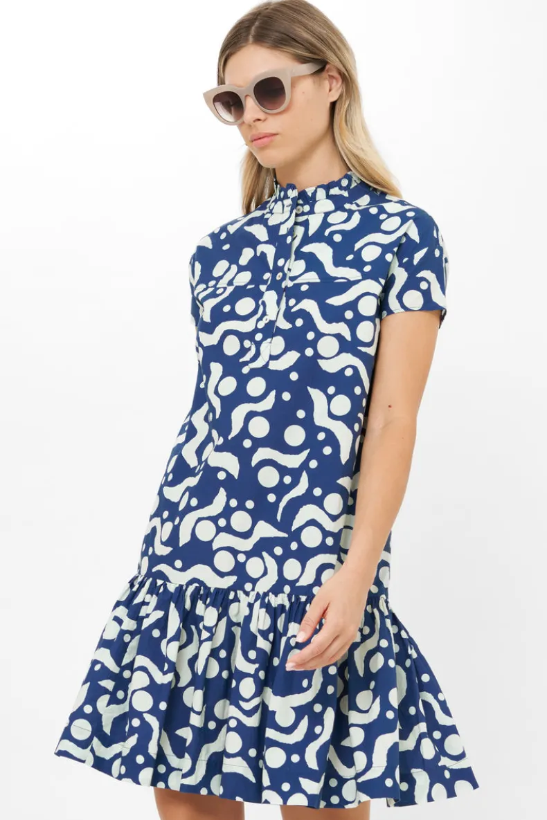 Cap Sleeve Mini- Acadia Navy