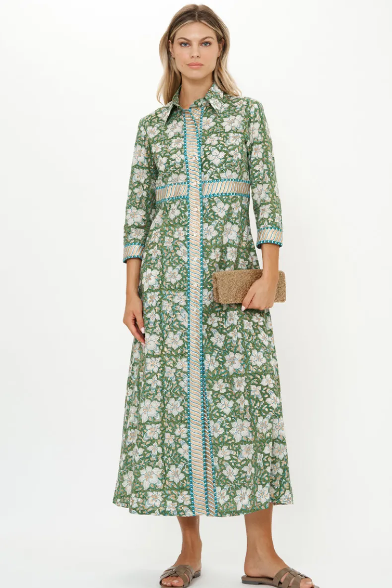 Shirt Dress Maxi- Ivy Olive