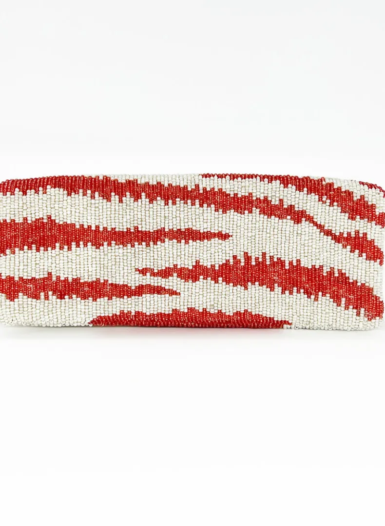 Beaded Clutch- Singita Orange