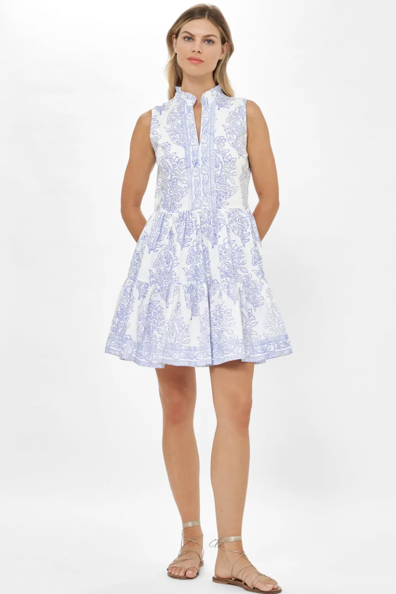 Yoke Dress- Amadora Blue