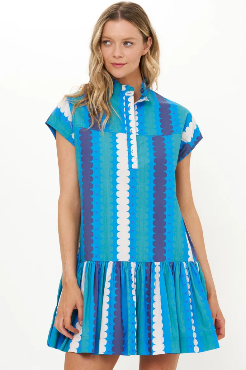 Cap Sleeve Mini- Meko Blue