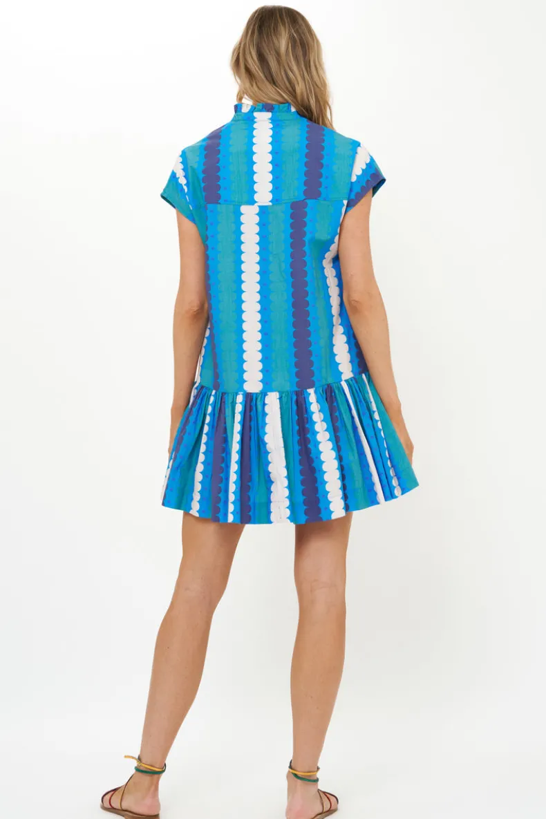 Cap Sleeve Mini- Meko Blue