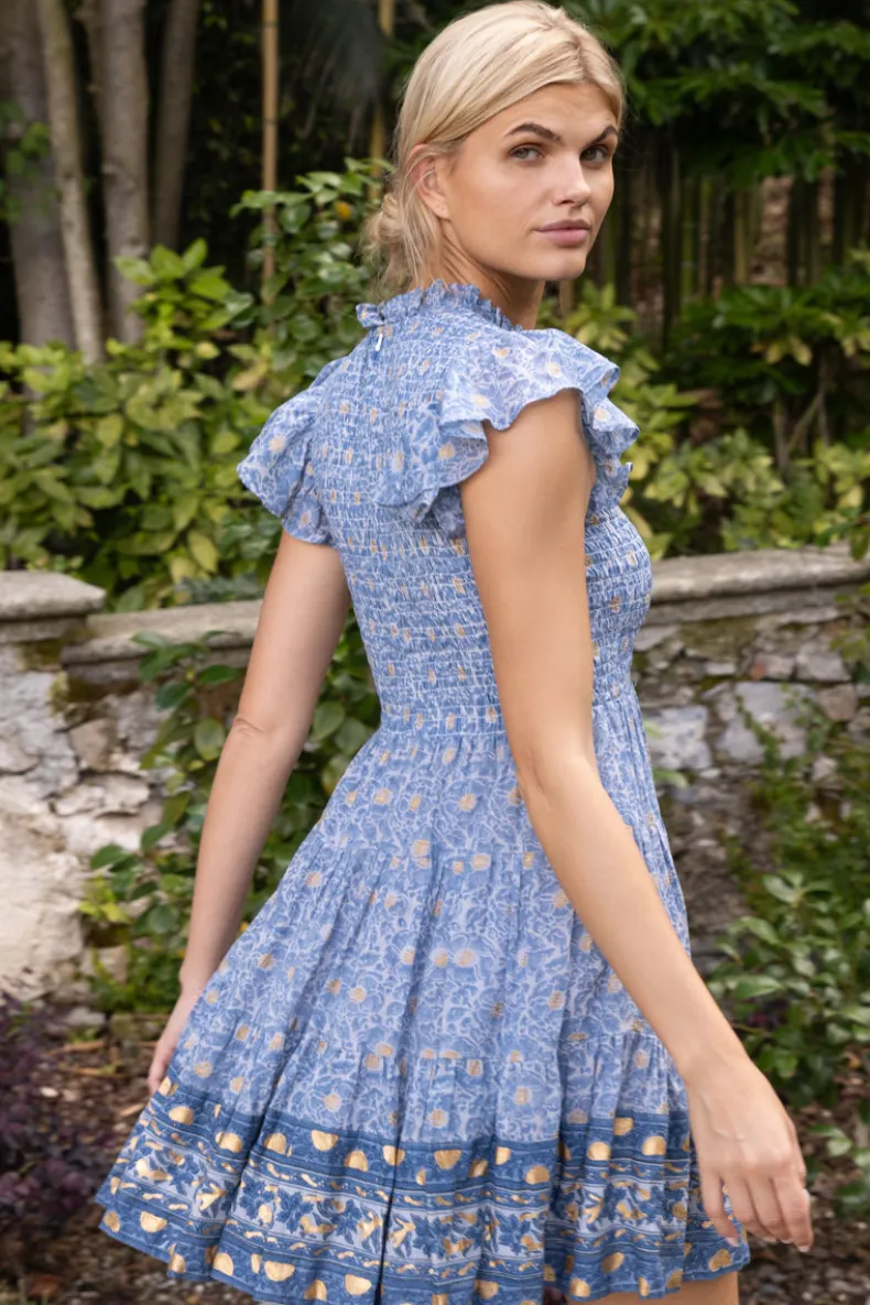 Smocked Flirty Short- Budapest Blue