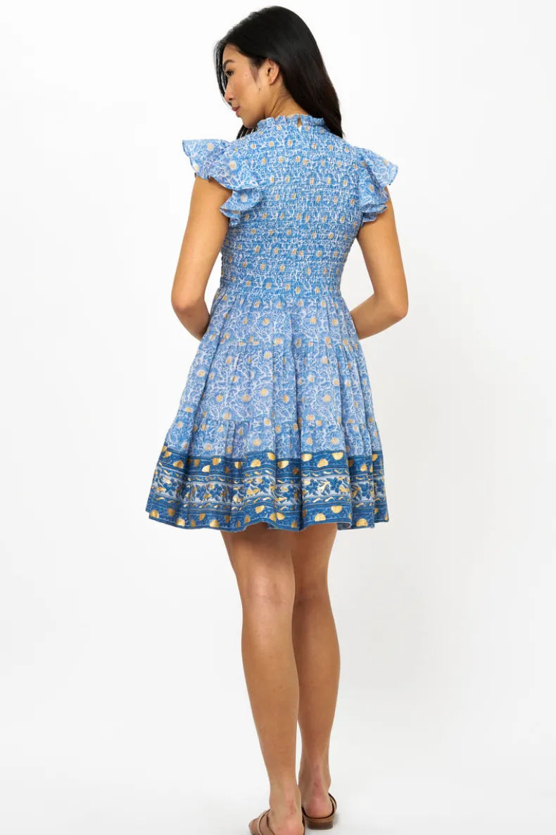 Smocked Flirty Short- Budapest Blue