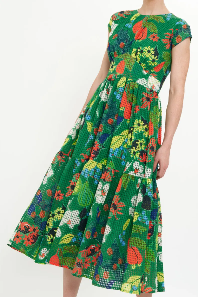 Cap Sleeve Midi- Sutton Green