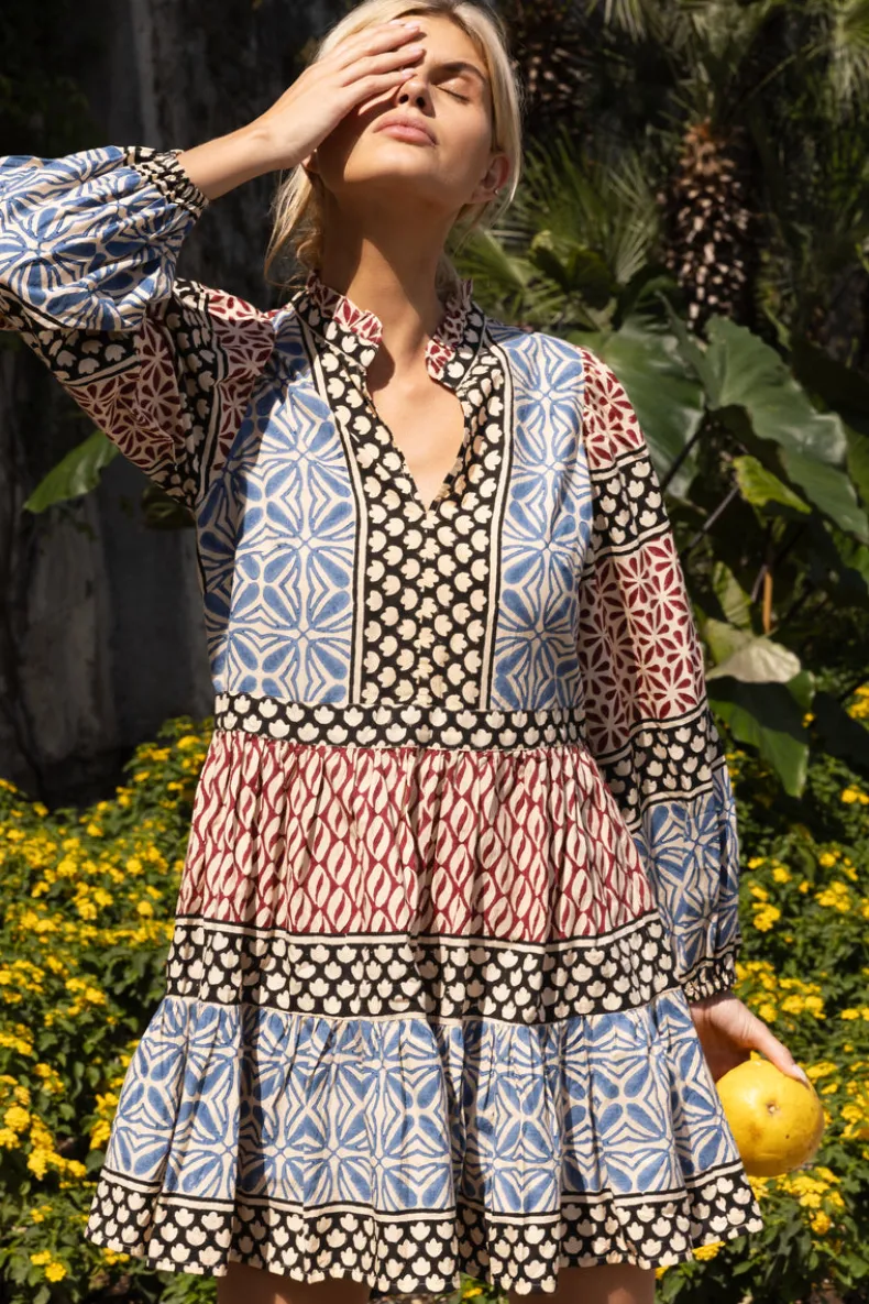 Long Sleeve Yoke Dress- Sultan Black