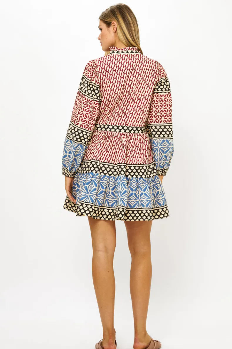 Long Sleeve Yoke Dress- Sultan Black