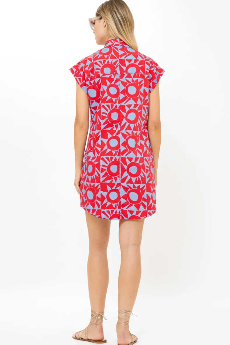 Shirt Dress Mini- Eclipse Red