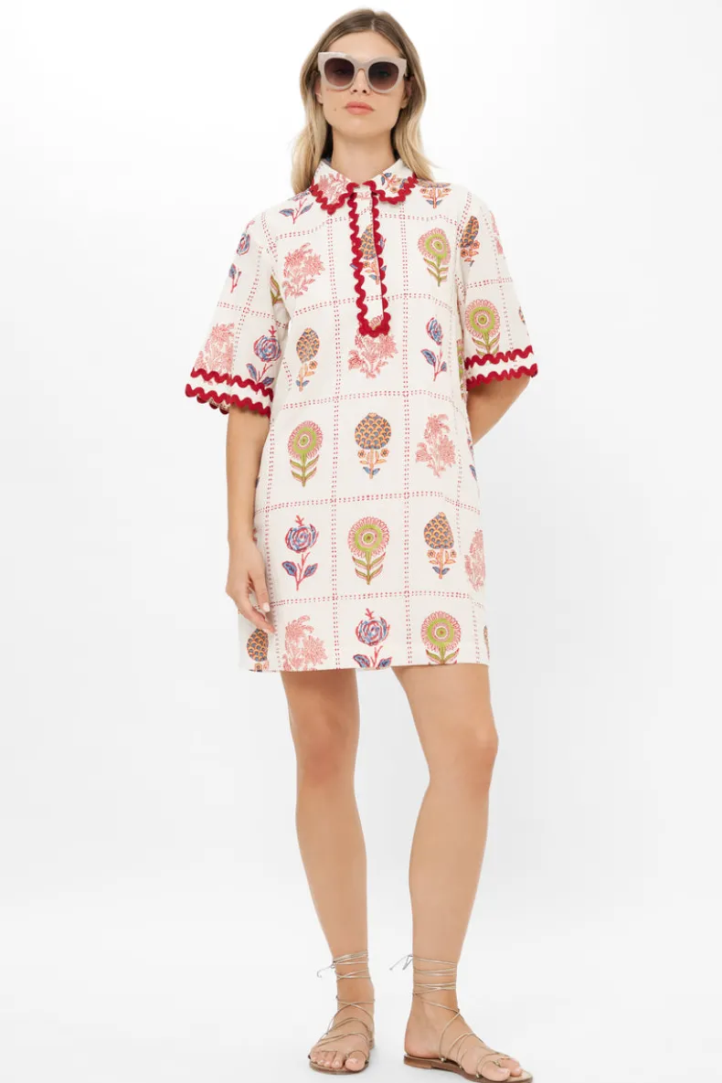 Collared Shirt Dress Mini- Taormina Cream