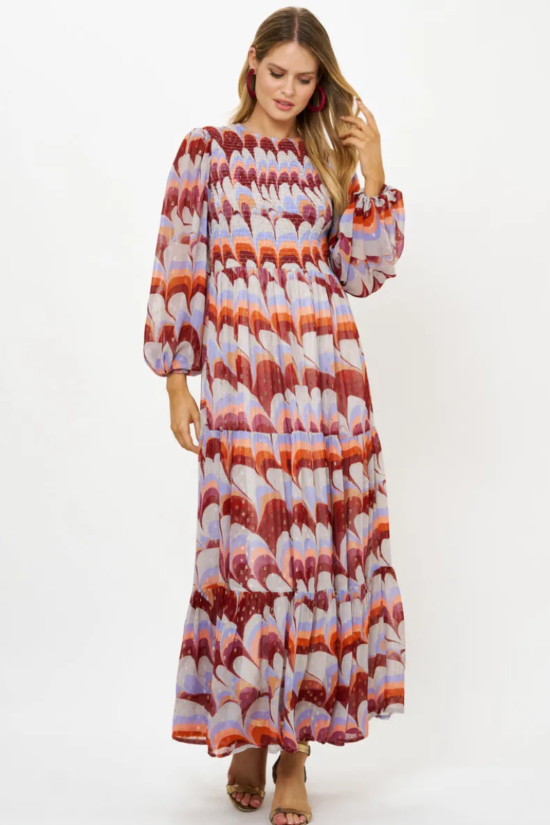 Smocked Top Maxi- Venice Cognac