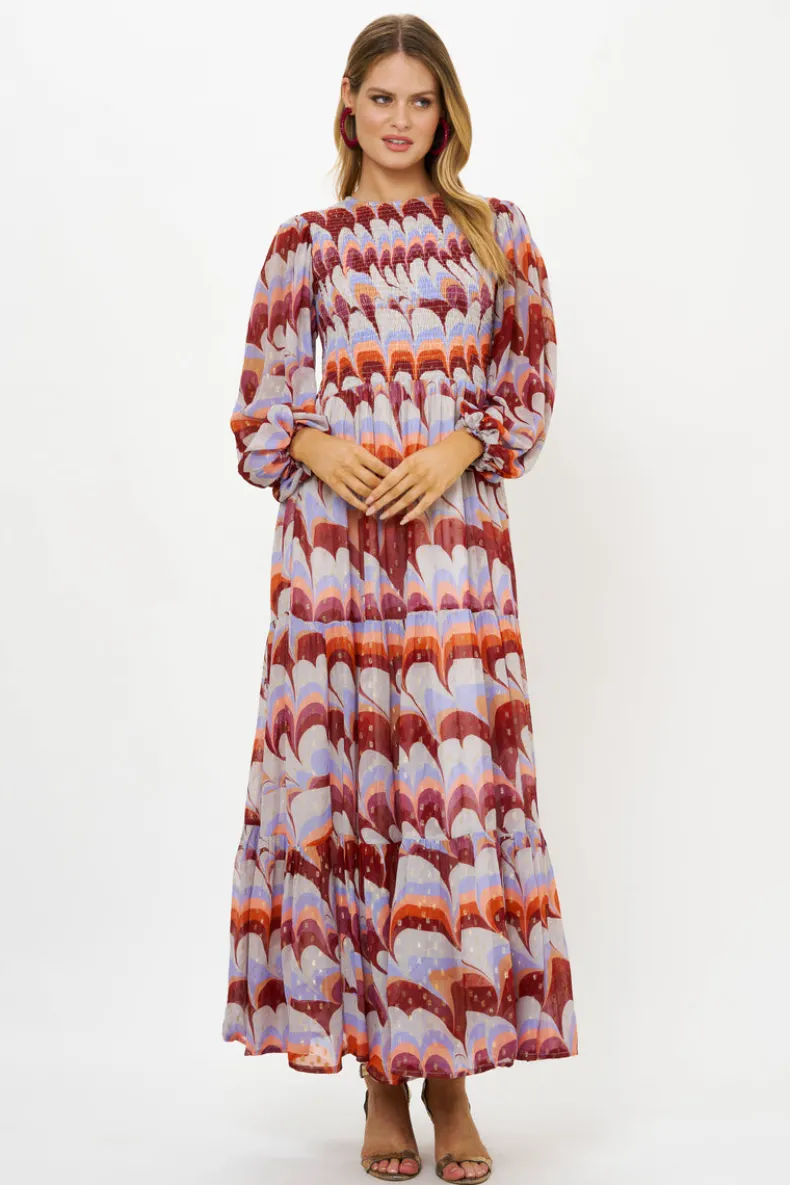 Smocked Top Maxi- Venice Cognac