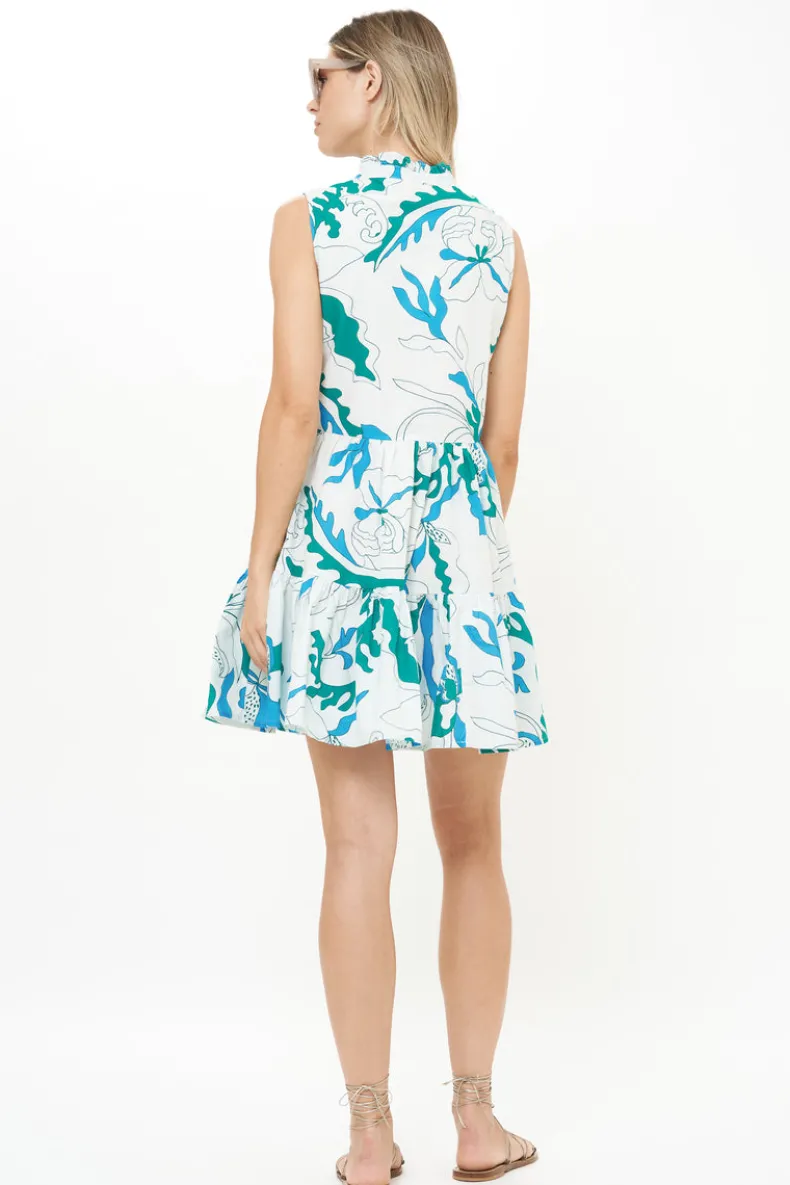 Yoke Dress- Orchid Green
