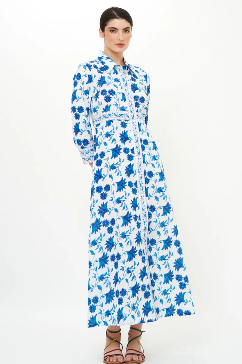 Shirt Dress Maxi- Marion Blue