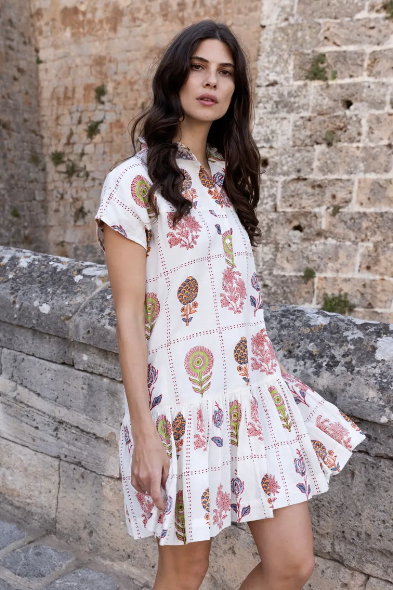 Cap Sleeve Mini- Taormina Cream