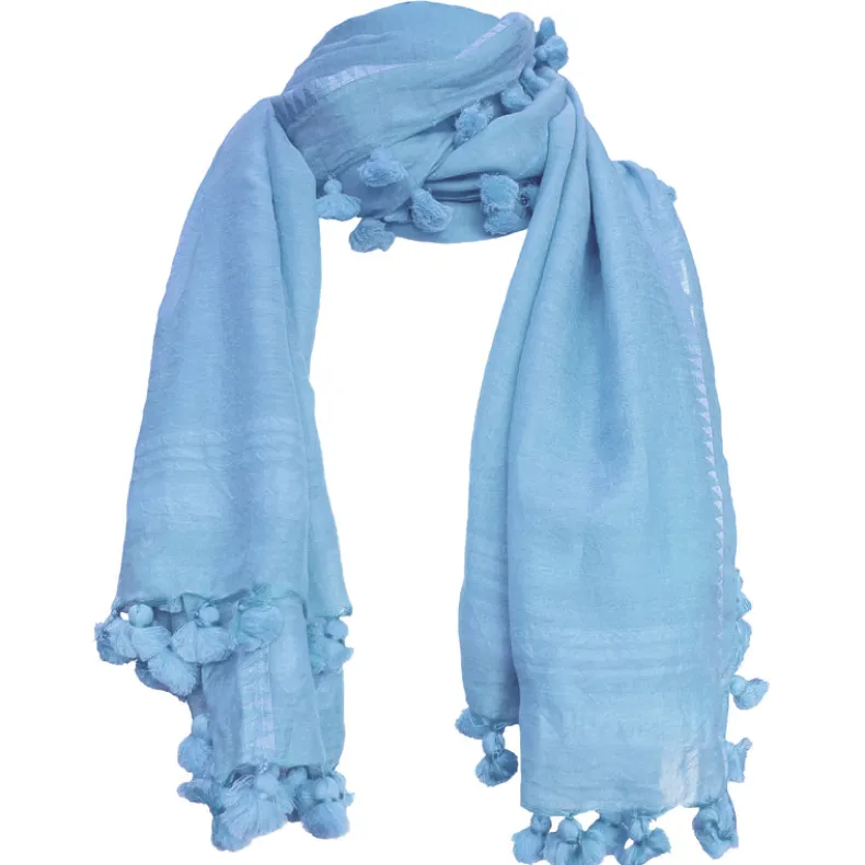 Blue Tassel Scarf
