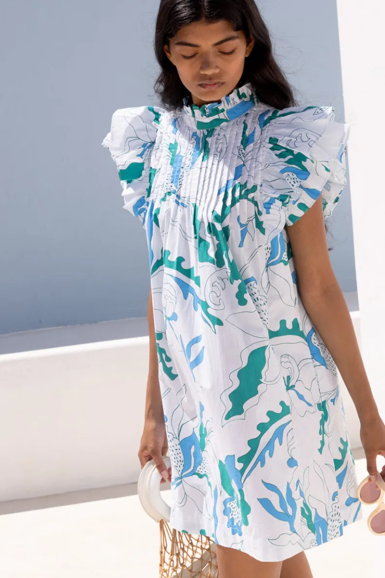 Pintuck Ruffle Mini- Orchid Green