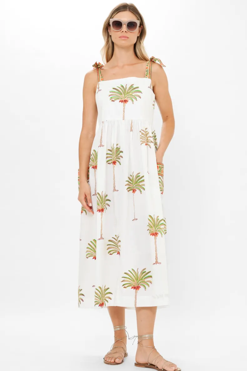 Tie Strap Pocket Midi- Canary Green