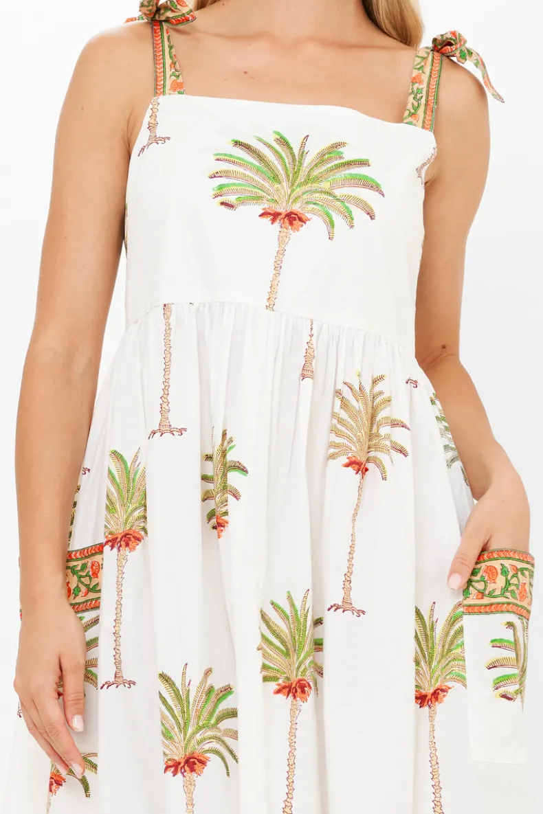 Tie Strap Pocket Midi- Canary Green