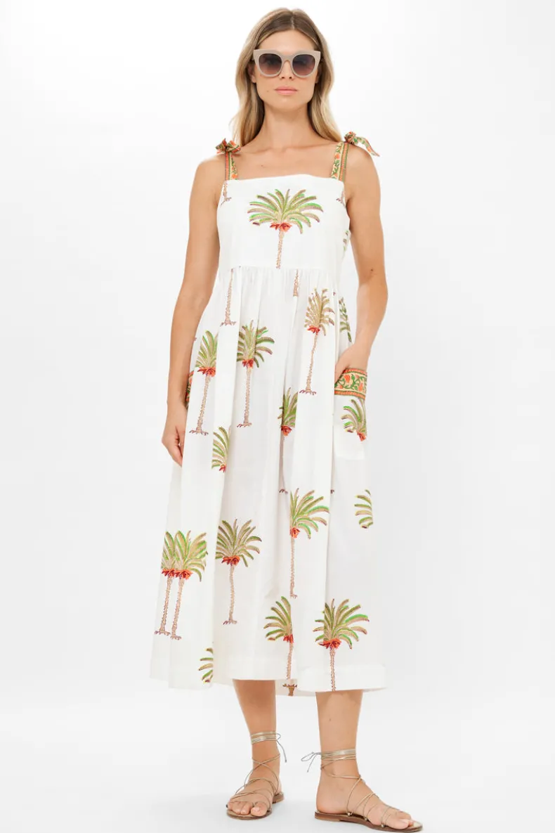 Tie Strap Pocket Midi- Canary Green