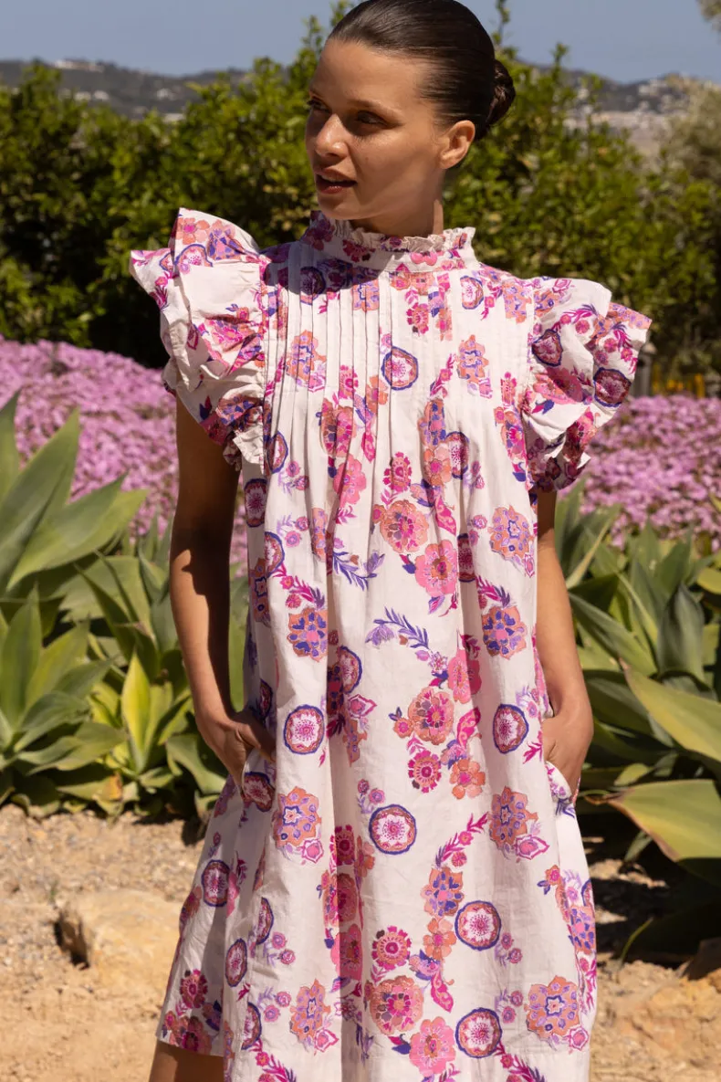 Pintuck Ruffle Mini- Pretoria Pink