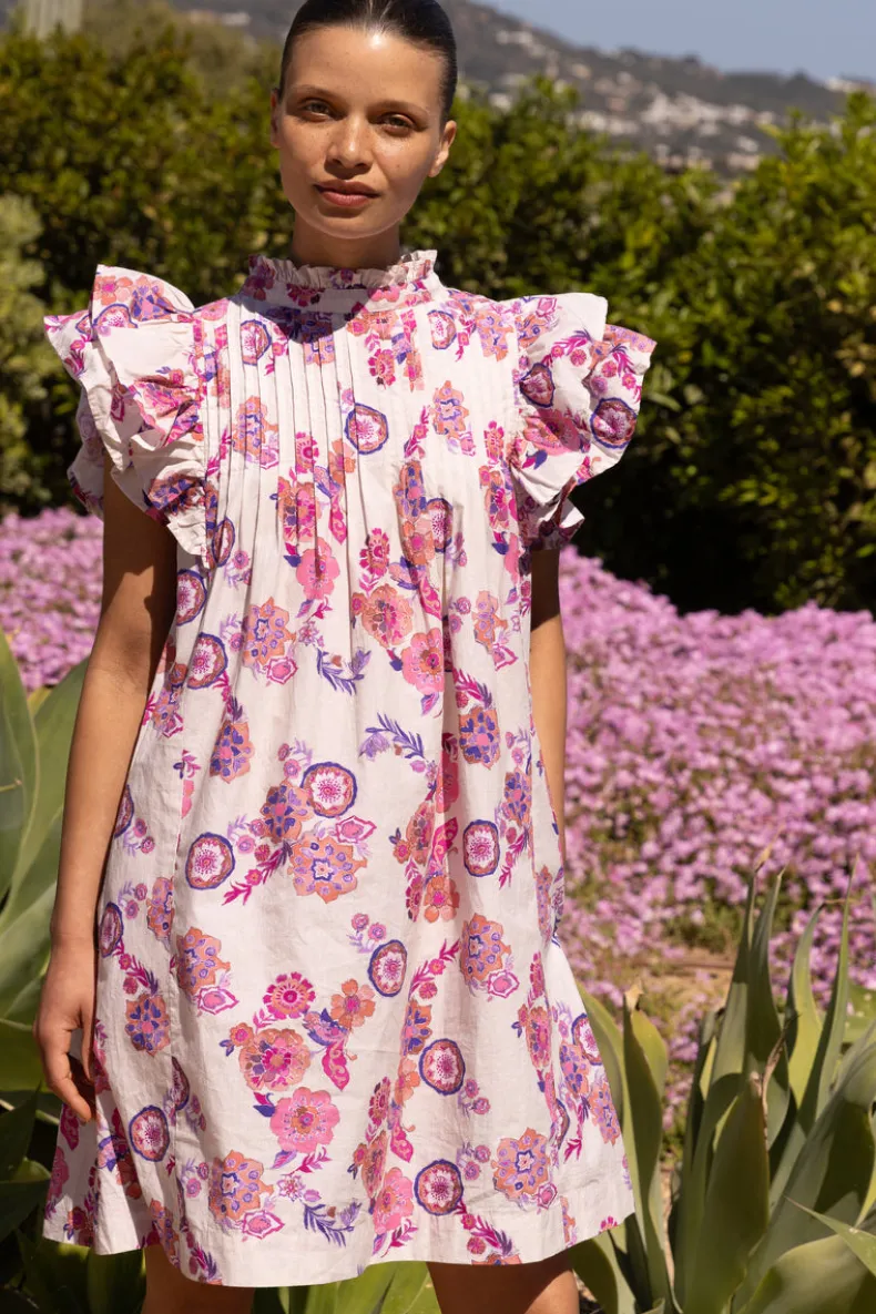 Pintuck Ruffle Mini- Pretoria Pink