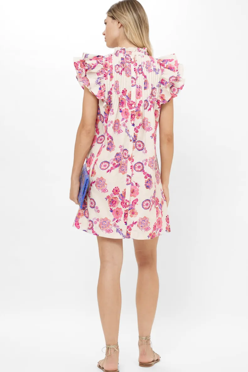 Pintuck Ruffle Mini- Pretoria Pink