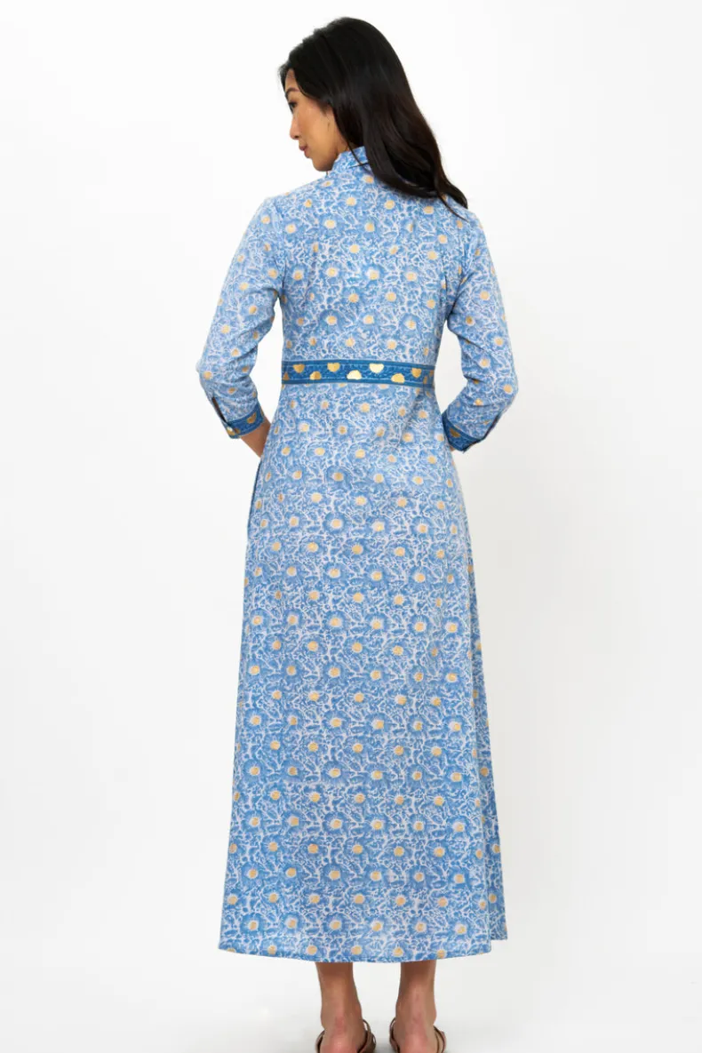 Shirt Dress Maxi- Budapest Blue