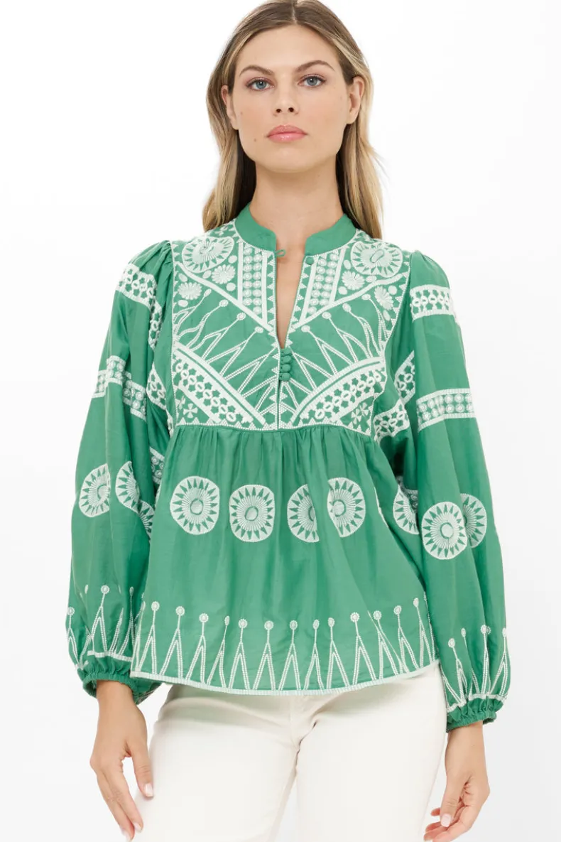 Mandarin Balloon Top- Soleil Sage