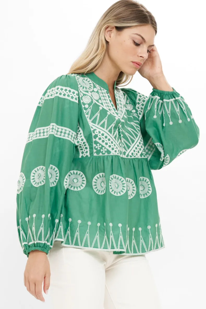 Mandarin Balloon Top- Soleil Sage