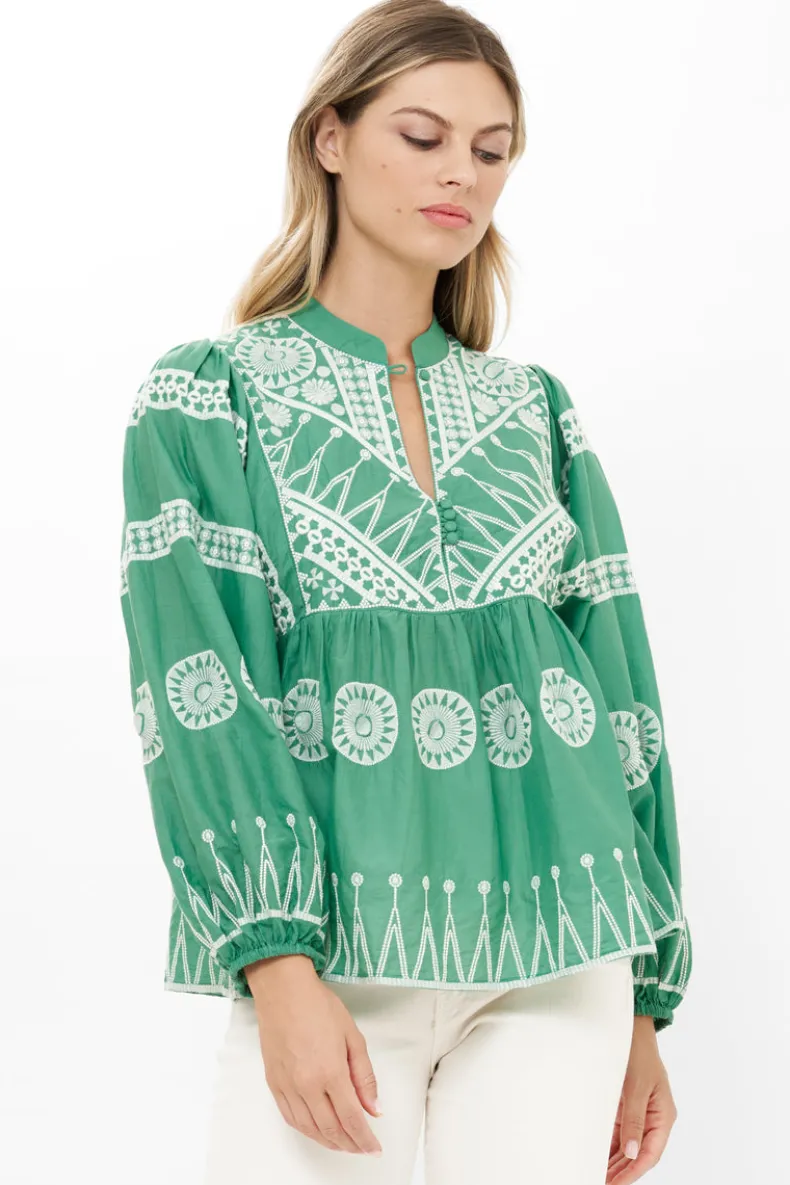 Mandarin Balloon Top- Soleil Sage