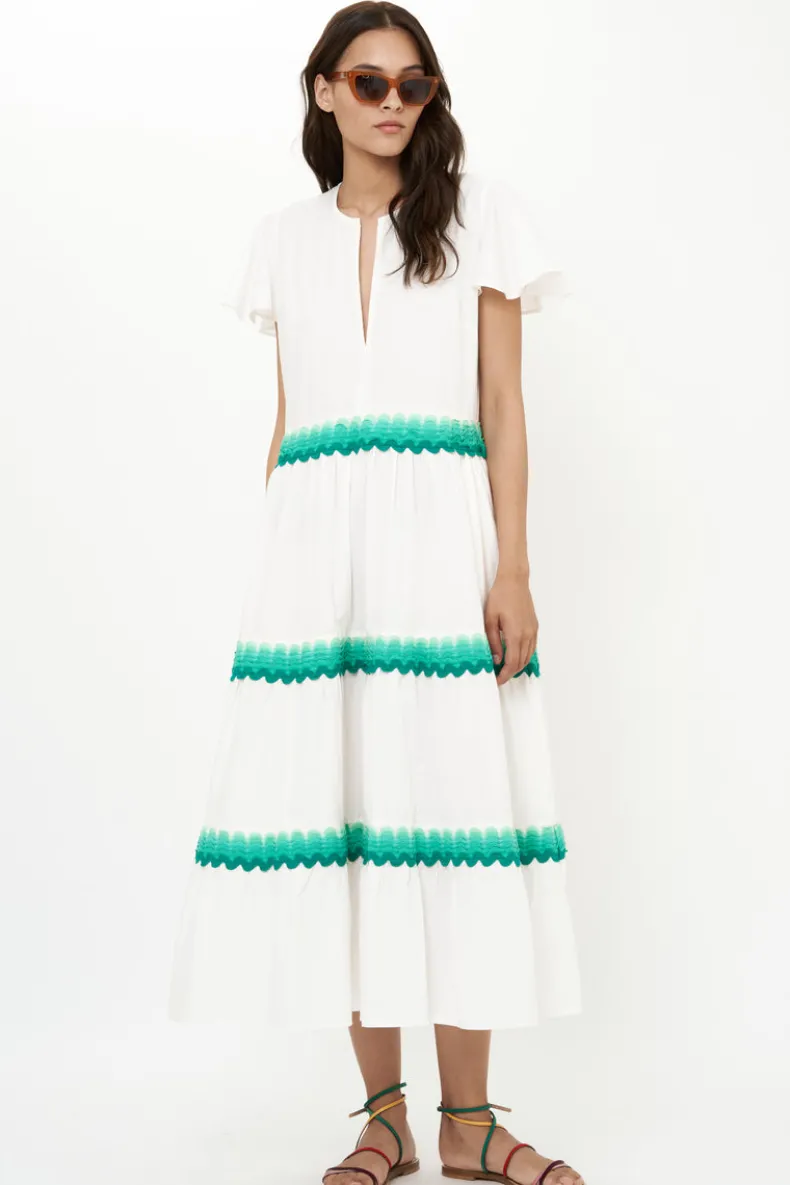 V-Neck Maxi- Pacifica Aqua