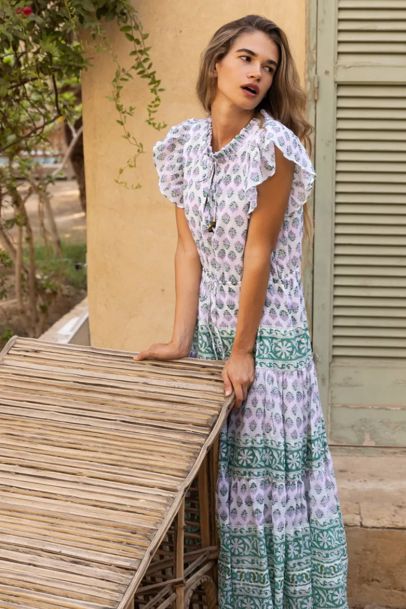 Cinched Flirty Midi- Bloom Lilac