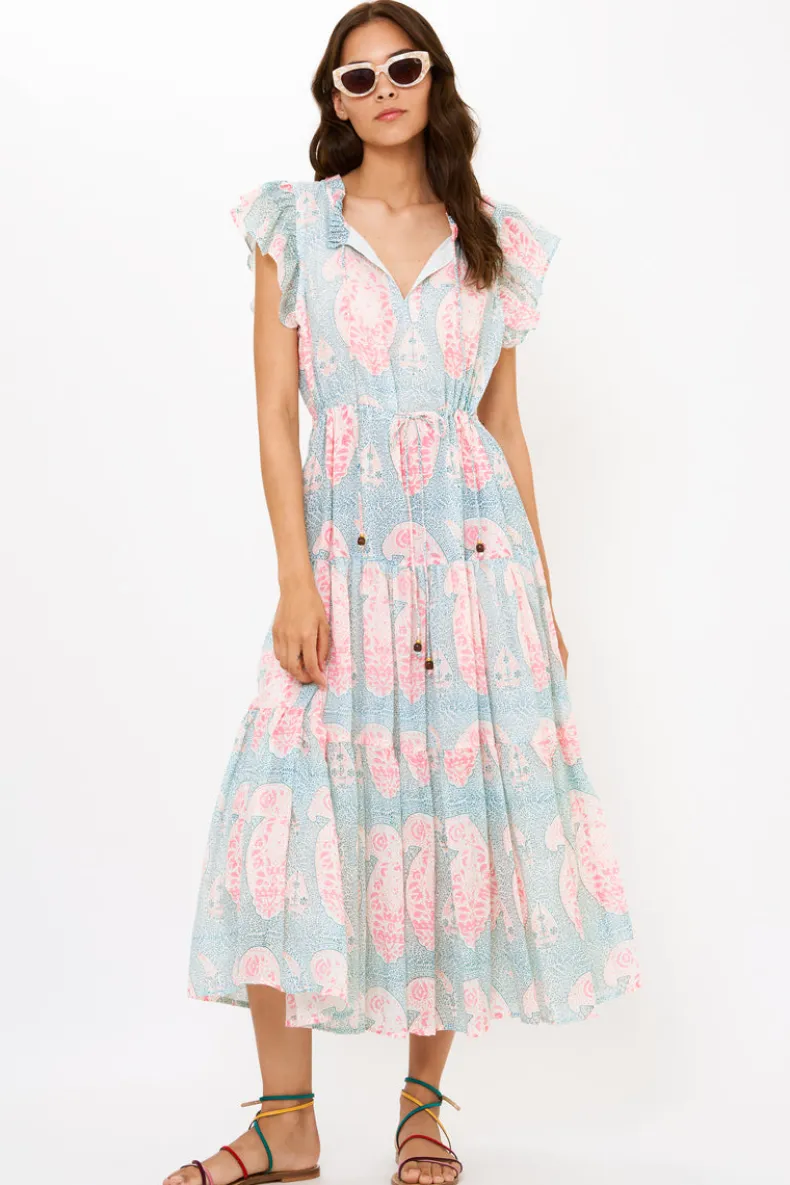 Cinched Flirty Midi- Samode Green