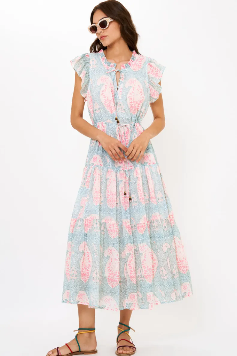 Cinched Flirty Midi- Samode Green