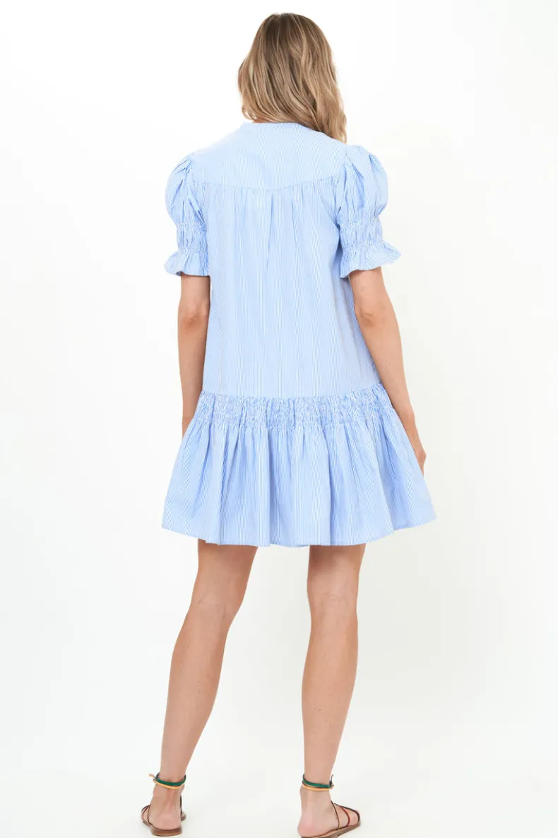 Smocked Drop Mini- Chatham Blue