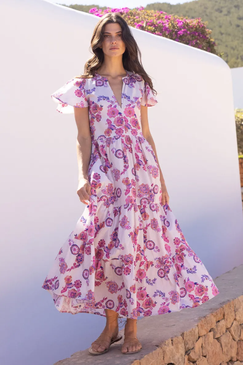 V-Neck Maxi- Pretoria Pink