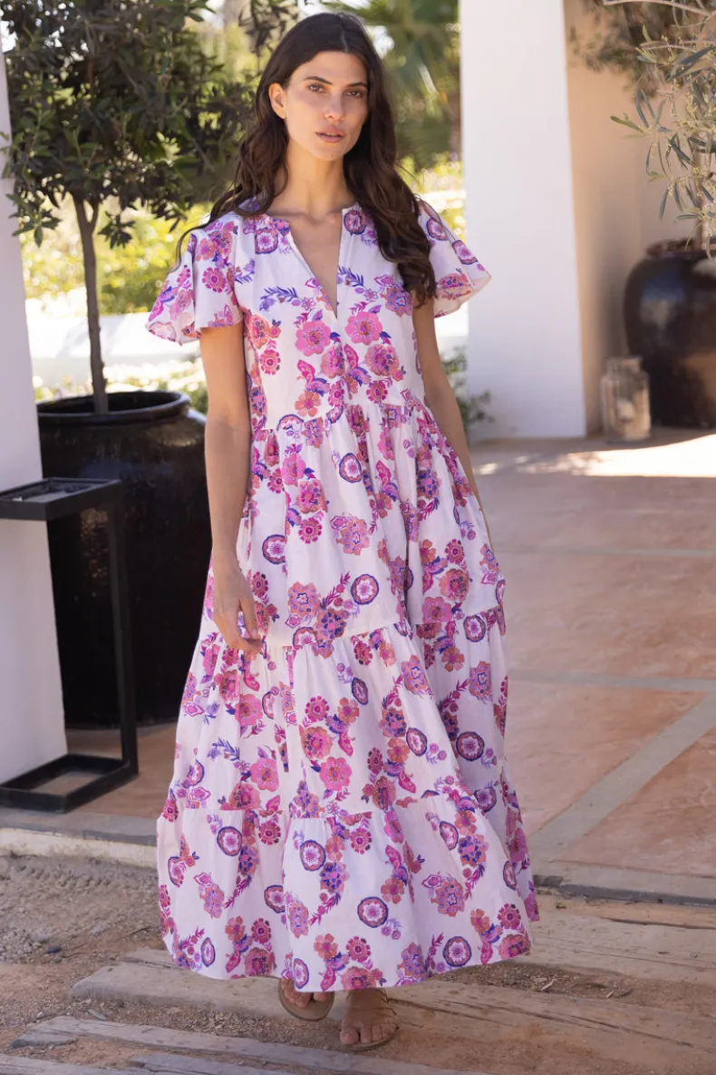 V-Neck Maxi- Pretoria Pink