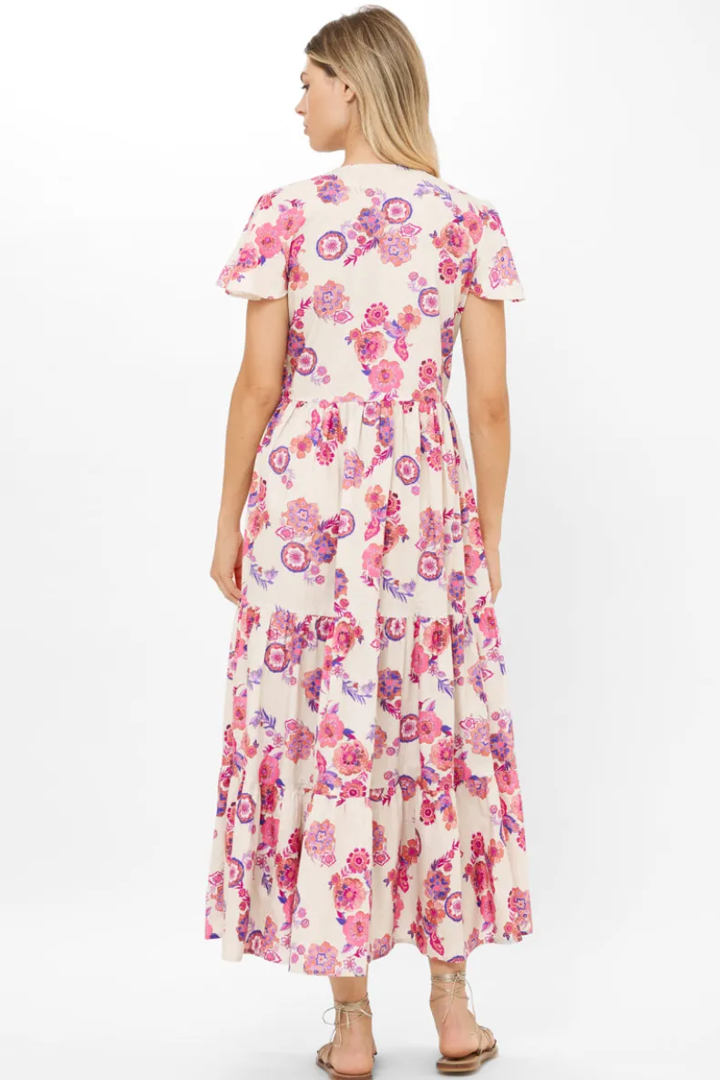 V-Neck Maxi- Pretoria Pink