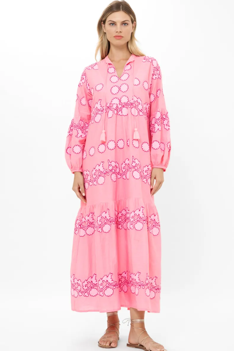 Balloon Sleeve Maxi- Tangier Pink