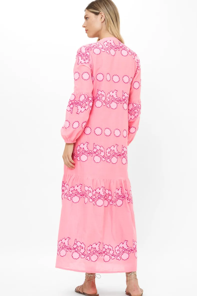 Balloon Sleeve Maxi- Tangier Pink