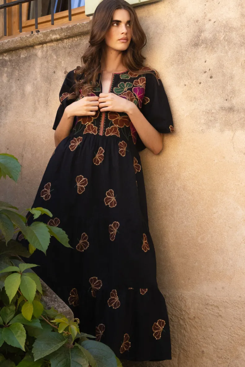 Flirty V-Neck Maxi- Almay Black