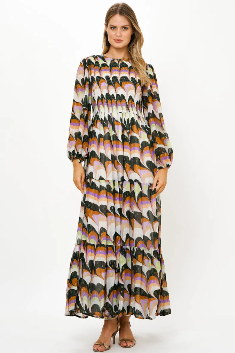 Smocked Top Maxi- Venice Lime